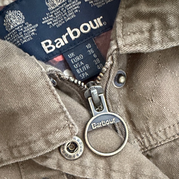 Barbour womens Military Field Jacket EUC SZ USA 6 - Picture 8 of 10